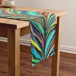 Chemin De Table Court Peacock Firebird Peather Peather