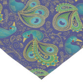 Chemin De Table Court Peacock Paisley Pattern Blue (Coin)