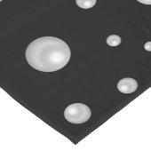 Chemin De Table Court Pearl Pattern on Black Background (Coin)