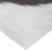 Chemin De Table Court peau de vache noir (Coin)