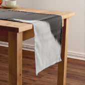 Chemin De Table Court peau de vache noir (In Situ)