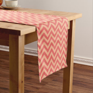 Chemin De Table Court Pêche et canneberge Chevron