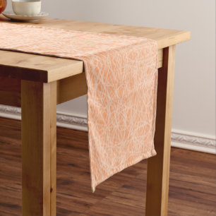 Chemin De Table Court Pêcher Fuzz Faux Cuir