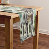 Chemin De Table Court Peinture de chat (In Situ)