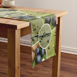 Chemin De Table Court Pelouse Bowls Cinq Collage De Photos, Coureur De T