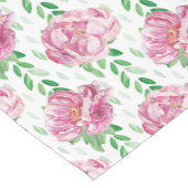 Chemin De Table Court Peonies d'aquarelle rose (Coin)