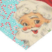 Chemin De Table Court Père Noël avec des menthes poivrées (Coin)