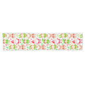 Chemin De Table Court Père Noël rennes elfes motif de Noël (Horizontal)