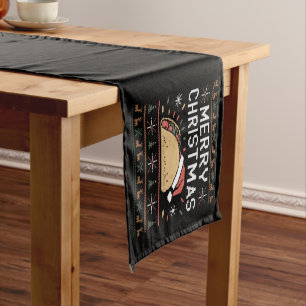 Chemin De Table Court Père Noël Taco Noël Sweater Lumineux Ugly Xmas