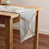 Chemin De Table Court Perle et or marocain (In Situ)