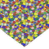 Chemin De Table Court Perles de visage Joyeuses primaires, RUNNER DE TAB (Coin)