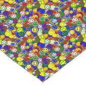 Chemin De Table Court Perles de visage Joyeuses primaires, RUNNER DE TAB (Coin)