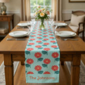 Chemin De Table Court Personalized Daisy Pattern Table Runner