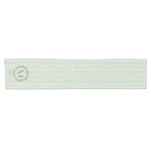 Chemin De Table Court Personalized Olive Wreath Monogram & Family Name (Horizontal)