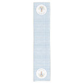 Chemin De Table Court Peter Rabbit Blue En vichy Coureur de table de dou (Devant)