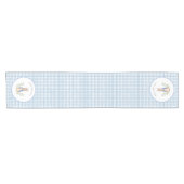 Chemin De Table Court Peter Rabbit Blue En vichy Coureur de table de dou (Horizontal)