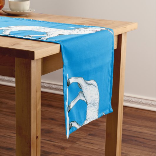 Chemin De Table Court Petit White Lamb (In Situ)
