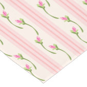 Chemin De Table Court Petites Fleurs Roses (Coin)