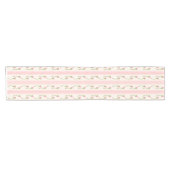 Chemin De Table Court Petites Fleurs Roses (Horizontal)