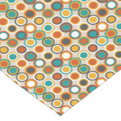 Chemin De Table Court Petits cercles rétro 1970 Orange Brown Turquoise (Coin)