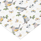 Chemin De Table Court Petits oiseaux et papillons Motifs (Coin)