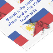 Chemin De Table Court PHILIPPINES Drapeau Écriture Customisée (Coin)