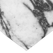 Chemin De Table Court Pierre de marbre noire et blanche moderne (Coin)