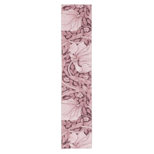 Chemin De Table Court Pimpernel Maroon, William Morris