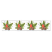 Chemin De Table Court Pinecones et Cardinal Christmas Table Runner (Horizontal)