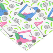 Chemin De Table Court Pink Blue Green Golf Preppy (Coin)