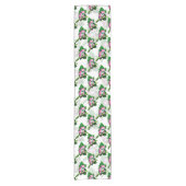 Chemin De Table Court Pink Frog On Green Leaf Pattern Design (Devant)