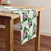 Chemin De Table Court Pink Frog On Green Leaf Pattern Design (In Situ)