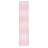 Chemin De Table Court Pink Gingham Pattern Girly Check Plaid Checkered (Devant)