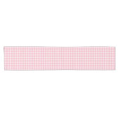 Chemin De Table Court Pink Gingham Pattern Girly Check Plaid Checkered (Horizontal)