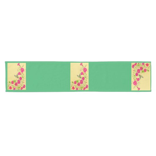 Chemin De Table Court Pink Hummingbird Table Runner (Horizontal)