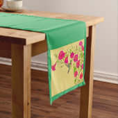 Chemin De Table Court Pink Hummingbird Table Runner (In Situ)