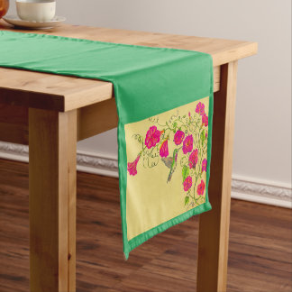 Chemin De Table Court Pink Hummingbird Table Runner