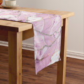 Chemin De Table Court PINK MARBLE AGATE Runner Table (In Situ)