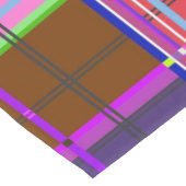 Chemin De Table Court Pink tartan Fabric Pattern Cloth Madras (Coin)