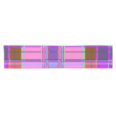 Chemin De Table Court Pink tartan Fabric Pattern Cloth Madras (Horizontal)
