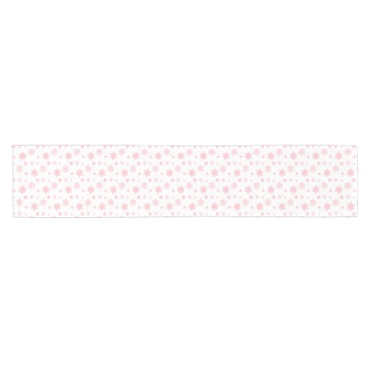 Chemin De Table Court Pink Whimsflake Motif esthétique (Horizontal)