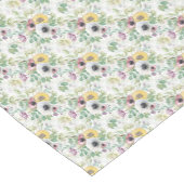 Chemin De Table Court Pink, white and yellow anemones. (Coin)