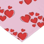 Chemin De Table Court PinkTable Runner avec Red Hearts Saint-Valentin (Coin)
