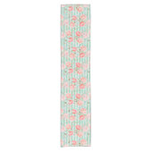 Chemin De Table Court Pinstripe Floral Pattern Table Runner (Devant)