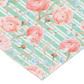 Chemin De Table Court Pinstripe Floral Pattern Table Runner (Coin)