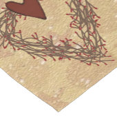 Chemin De Table Court Pip Berry Primitive Heart Wreath Table Runer (Coin)