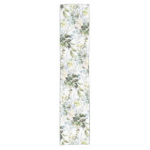 Chemin De Table Court PixDezines Aquarelle Dusty Blue Gum Foliage (Devant)