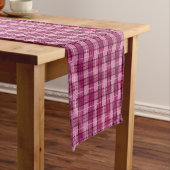 Chemin De Table Court Pixel Plaid_Magenta-Black (In Situ)