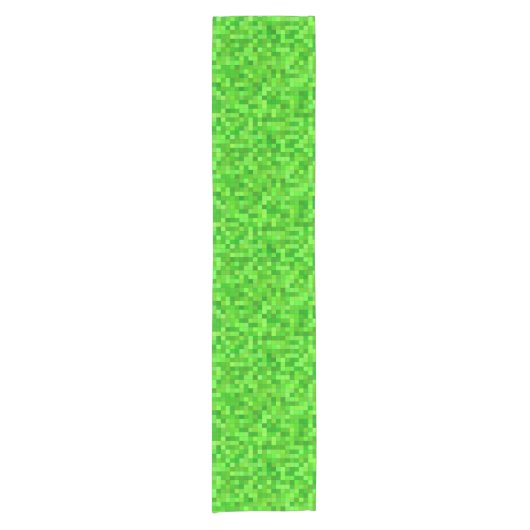 Chemin De Table Court Pixels verts Anniversaire Table Runner (Devant)