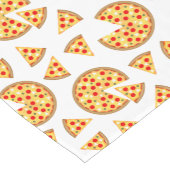 Chemin De Table Court Pizza et tranches de cool motif sur blanc (Coin)